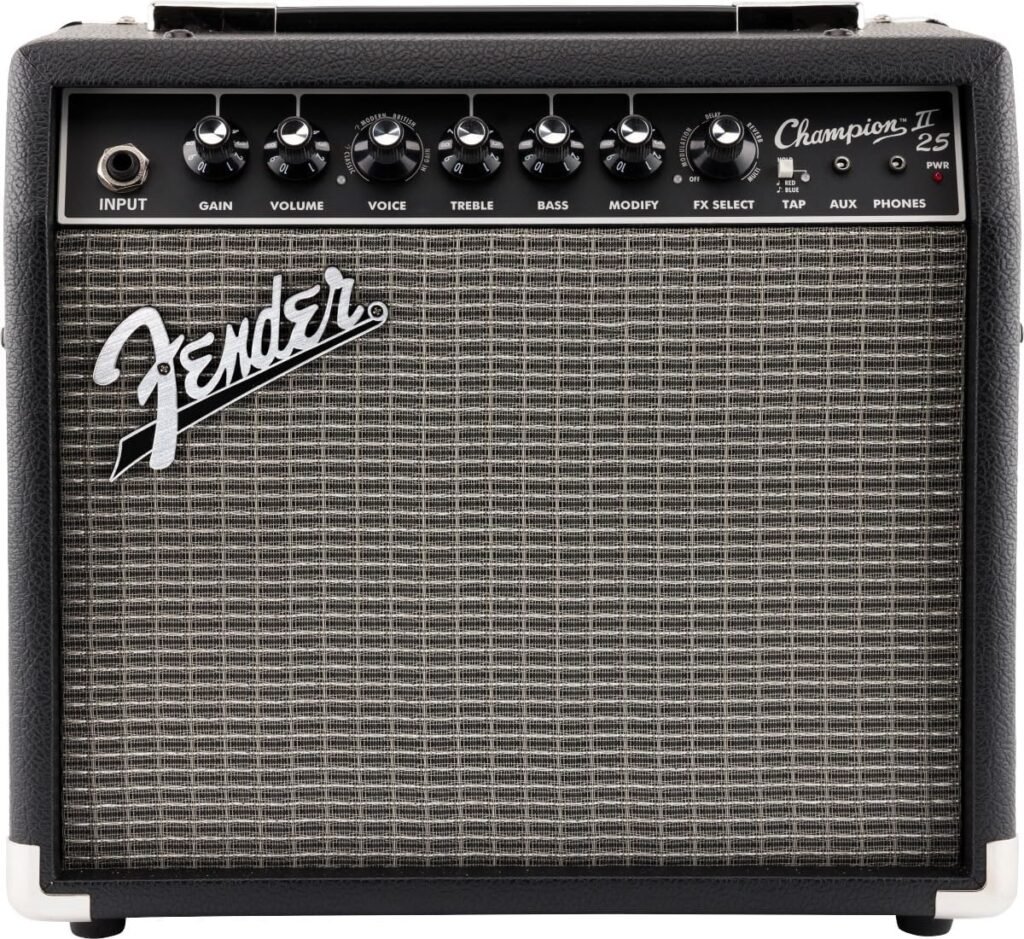 Fender Champion II 25 Guitar Amp, 25 Watts, with 2-Year Warranty, Features 12 Built-In Effects Models