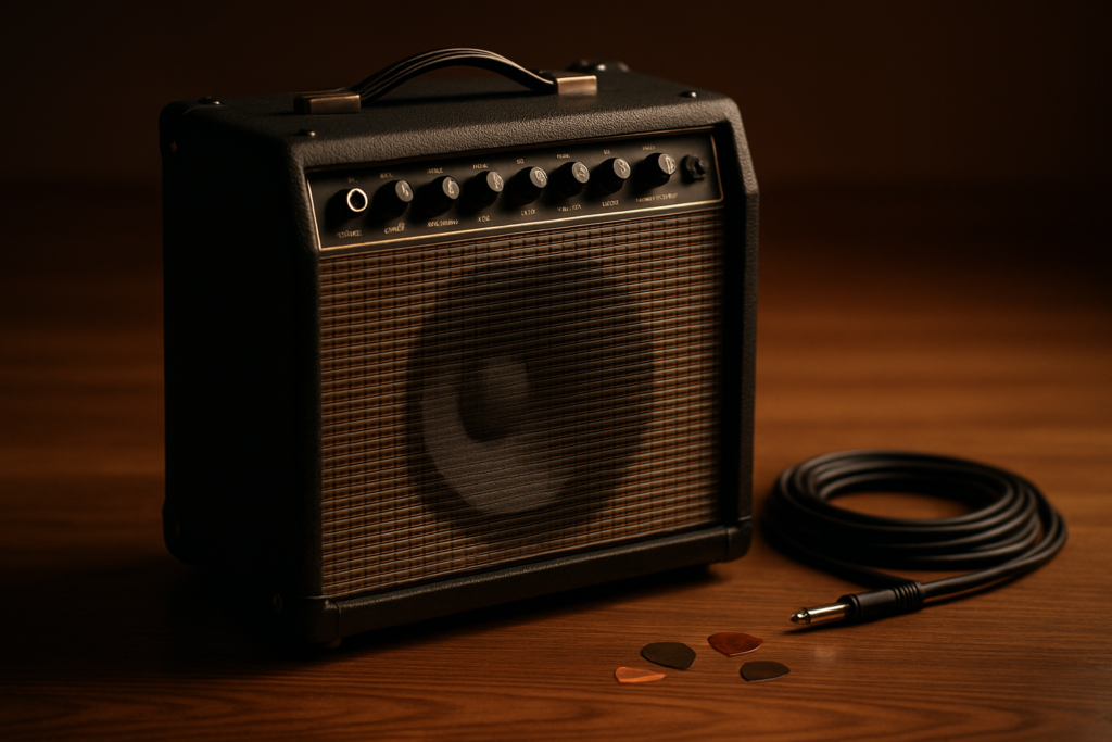 Fender Champion II 25-Watt Guitar Combo Amplifier Bundle with Instrument Cable, Picks, and Austin Bazaar Instructional Video